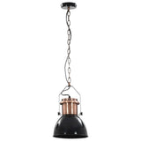 Ceiling Lamp Set of 2 Black and Copper Metal Medium 50868