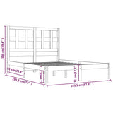 Bed Frame without Mattress White 140x190 cm Solid Wood Pine 3104459