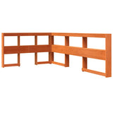 Bookcase Bed without Mattress Wax Brown 120x200 cm Solid Wood Pine 3324387