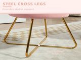 Velvet-Feel Lotus Petal Accent Chair - Pink T3398P344514