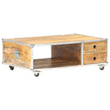 Coffee Table 89x59x33 cm Solid Rough Mango Wood 323408
