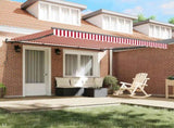 Retractable Awning Red and White 400 x 350 cm 3330755