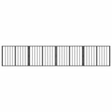 Dog Gate 4 pcs Black 80 x 60 cm Galvanised Steel 892010