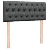 ZNTS Box Spring Bed with Mattress Dark Grey 120x200 cm Fabric 3285863