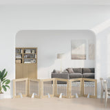 Dog Gate with Stands 6 pcs Sonoma Oak 80 x 80 cm 892086