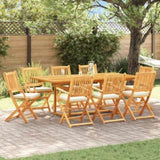 Folding Chair 8 pcs White 49 x 57.5 x 92cm Solid Acacia wood 3329131