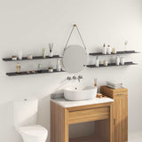 Floating Shelf Wall-mounted 4 pcs Black 100 x 18 x 2.5 cm Steel 8004045