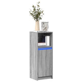 Sideboard with LED Grey Sonoma 38x34x100 cm Engineered Wood 852171