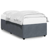 Bed Frame without Mattress Dark Grey 90x190 cm Single Velvet 3284977