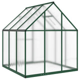 Greenhouse with Base Frame Green 169x169x195 cm Aluminium 4005829