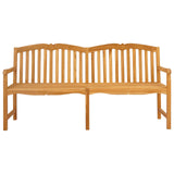 Handcarved Rose Bench 180.5 x 60 x 96 cm Solid Teak Wood 42030022