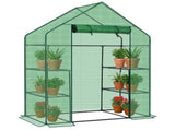 Mini Walk-in Greenhouse with PE Cover, 4-Shelf Indoor Outdoor Plant Gardening Green House for Garden 50711316