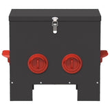Chicken Feeder 2 pcs Black 40.5 x 25 x 38 cm Cold-Rolled Steel 879984