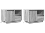Bedside Cabinet 2 pcs Grey 50 x 34.5 x 50 cm Engineered wood 869589