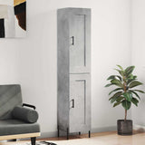 Highboard Concrete Grey 34,5x34x180 cm Engineered Wood 3200461
