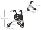 3 Wheel Rollator, Lightweight Aluminium Tri Walker with Adjustable Handle, Storage Bag and Dual T3398P344118
