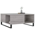 ZNTS Coffee Table Grey Sonoma 80x80x36.5 cm Engineered Wood 830794