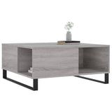 ZNTS Coffee Table Grey Sonoma 80x80x36.5 cm Engineered Wood 830794
