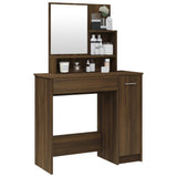 Dressing Table with Mirror Brown Oak 86.5x35x136 cm 820495
