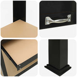 Workbench Black 80 x 40 x 91 cm Engineered Wood and Metal 42020130