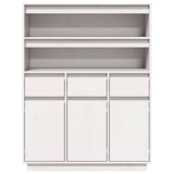 Highboard White 89x34x116.5 cm Solid Wood Pine 861112