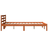 Bed Frame without Mattress Wax Brown 140x200 cm Solid Wood Pine 844145