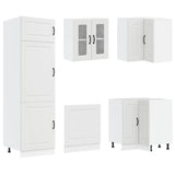 14 Piece Kitchen Cabinet Set Kalmar White Engineered Wood 3314971