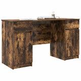 Desk with Drawer Smoked oak 140 x 49 x 76 cm Engineered wood 3328511