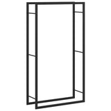 Firewood Rack Matt Black 80x28x154 cm Steel 350308