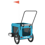 Pet Bike Trailer Blue and Black Oxford Fabric and Iron 93939