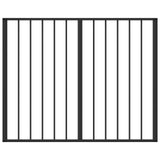 Dog Gate 6 pcs Black 100 x 80 cm Galvanised Steel 891994
