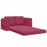 Sofa Bed Wine Red 148 x 71 x 83 cm Velvet 4106687