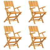 Folding Chairs 4 pcs 55x61x90 cm Solid Wood Teak 3155061