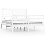 Bed Frame without Mattress White Solid Wood 140x190 cm 3101069
