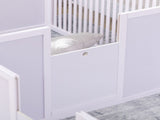 7 Panels Playpen with 3 Doors for Baby Dogs, Two-Room Design Puppy Whelping Box - White T3398P349737