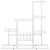 Flower Stand 94.5x25x88 cm White Metal 336113