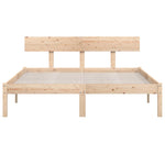 Bed Frame without Mattress Solid Wood Pine King Size 810152