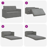 Folding Sofa Bed Dark Grey 124 x 71 x 78 cm Velvet 42030516