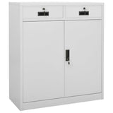 Office Cabinet Light Grey 90x40x102 cm Steel 336410