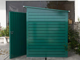 3.7 x 7.9ft Galvanised Steel Shed, with Latched Door and Padlock - Green T3398P325359