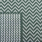 Outdoor Rug Chevron ARAKIL Green and White 400 x 300 cm 42003543