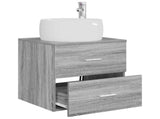 Wall-Mounted Sink Vanity Grey Sonoma 49.5 x 44.5 x 66 cm 890315