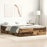Bed Frame without Mattress Old Wood 140x200cm Engineered Wood 3328843