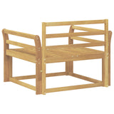 Outdoor Middle Sofa Solid Acacia Wood White 3439008