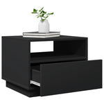 ZNTS Coffee Table with LED Lights Black 50x49x40 cm 839827