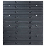ZNTS 96 Piece Storage Bin Kit with Wall Panels Blue 146282