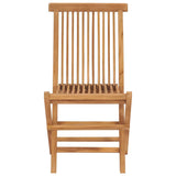 Folding Garden Chairs 2 pcs Solid Teak Wood 41993