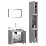 3 Piece Bathroom Furniture Set Grey Sonoma Engineered Wood 3152720