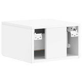 Wall-Mounted Bedside Cabinet with Drawer 2 pcs High Gloss White 898604