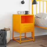 ZNTS Bedside Cabinet Mustard Yellow 36x39x60.5 cm Steel 846560